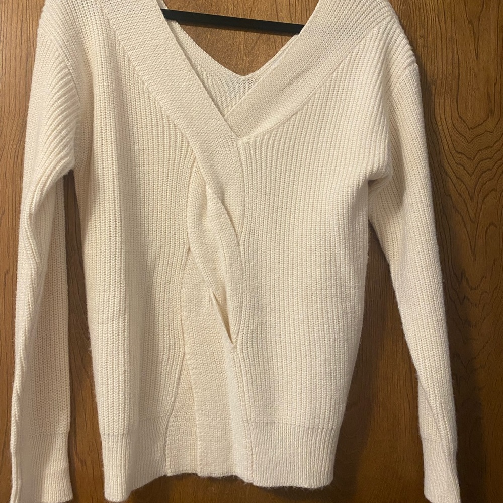 Cream braided sweater